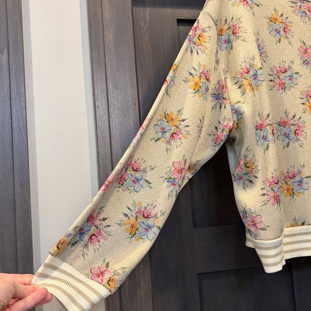 Anthropologie Maeve Floral Knit Jacket - Picture 8 of 10